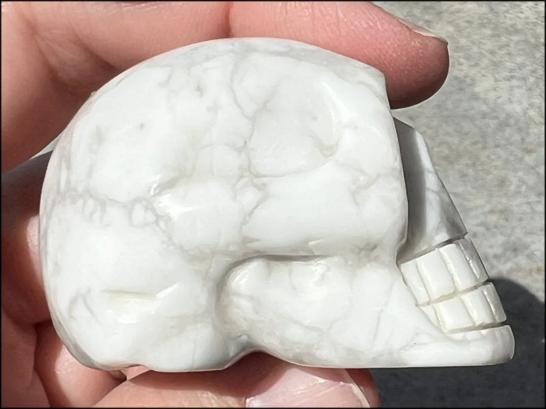 Howlite CRYSTAL SKULL - Combat Negativity, Promote Calm Communication