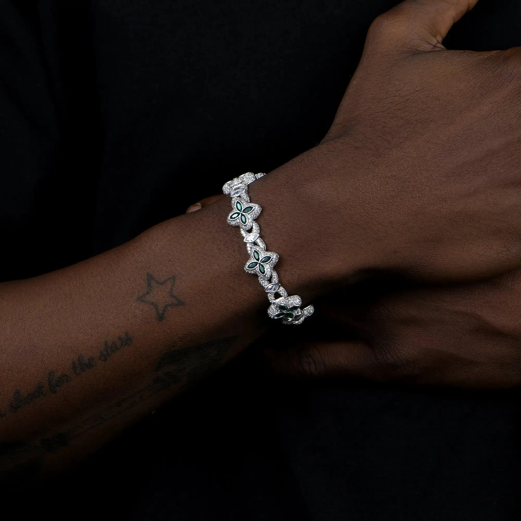 Iced Luminous Clover Bracelet