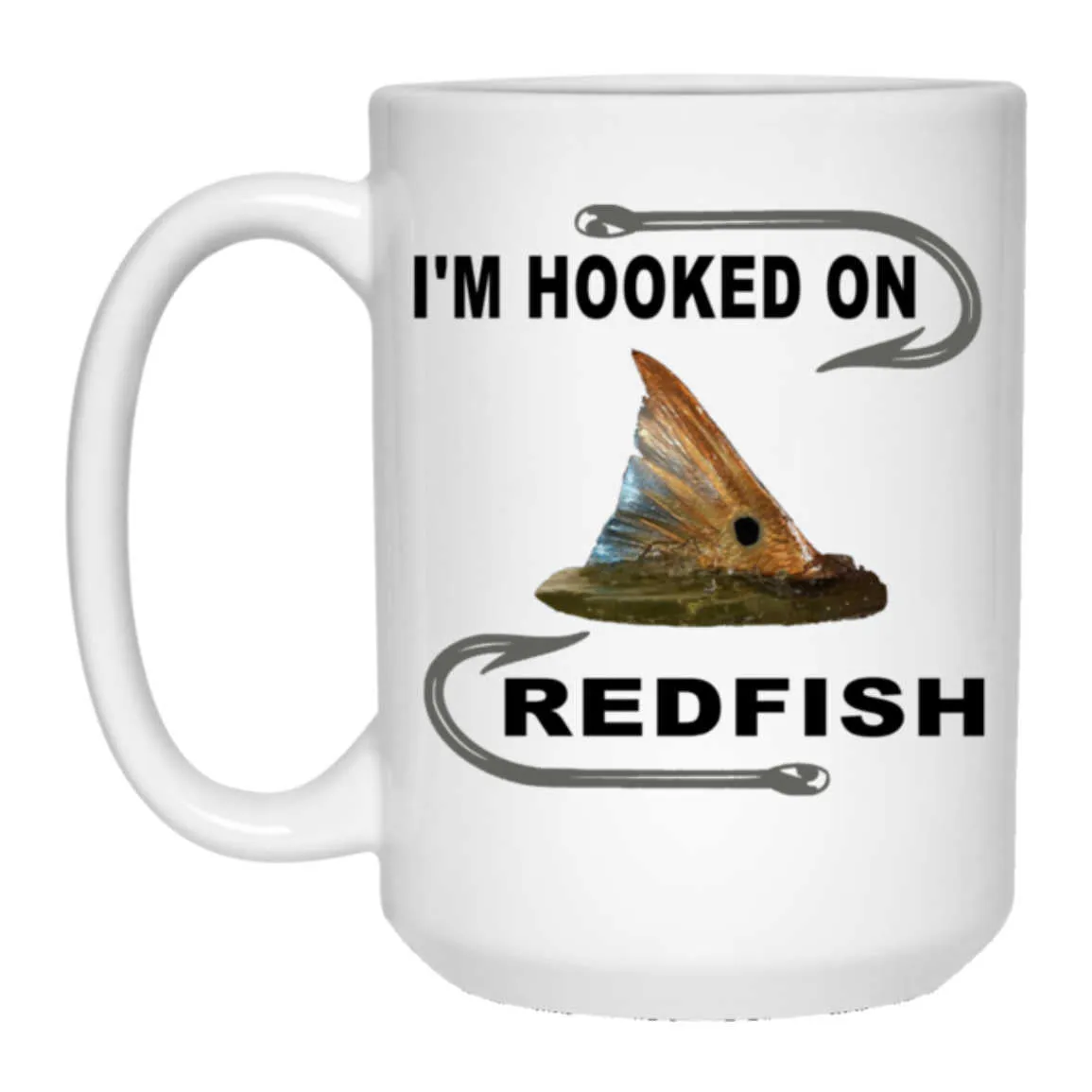 I'm Hooked On Redfish White Coffee Mugs