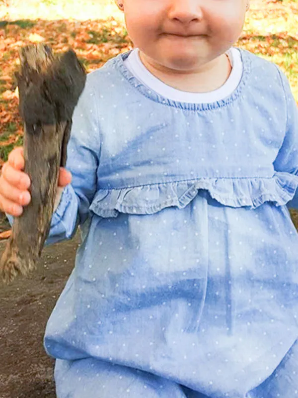 Infant Toddler Dot Dress Ruffled Decorated
