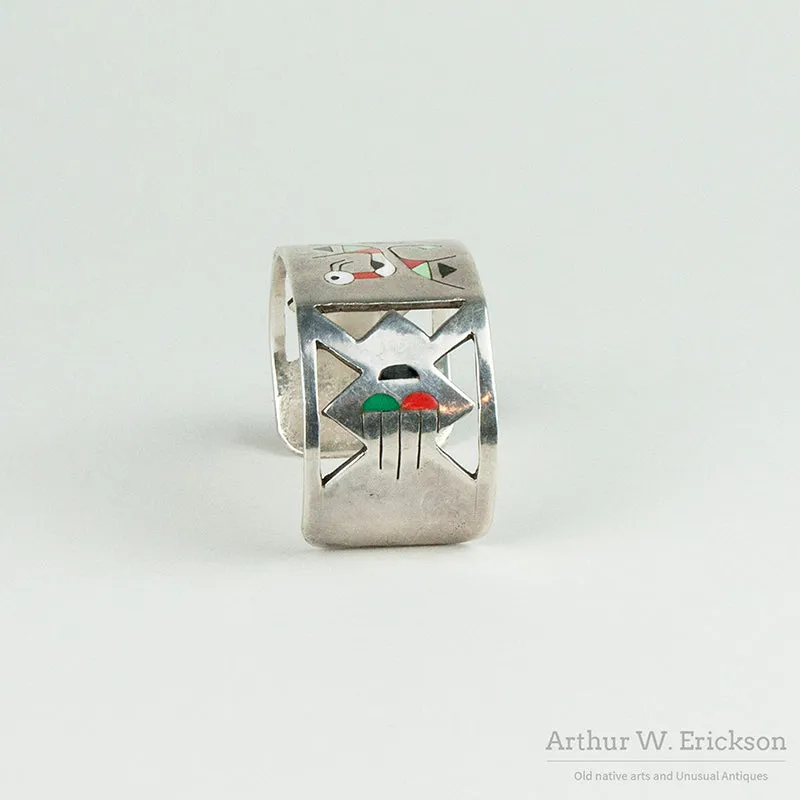 Inlay Cuff with Stylized "Gooney" Bird Design