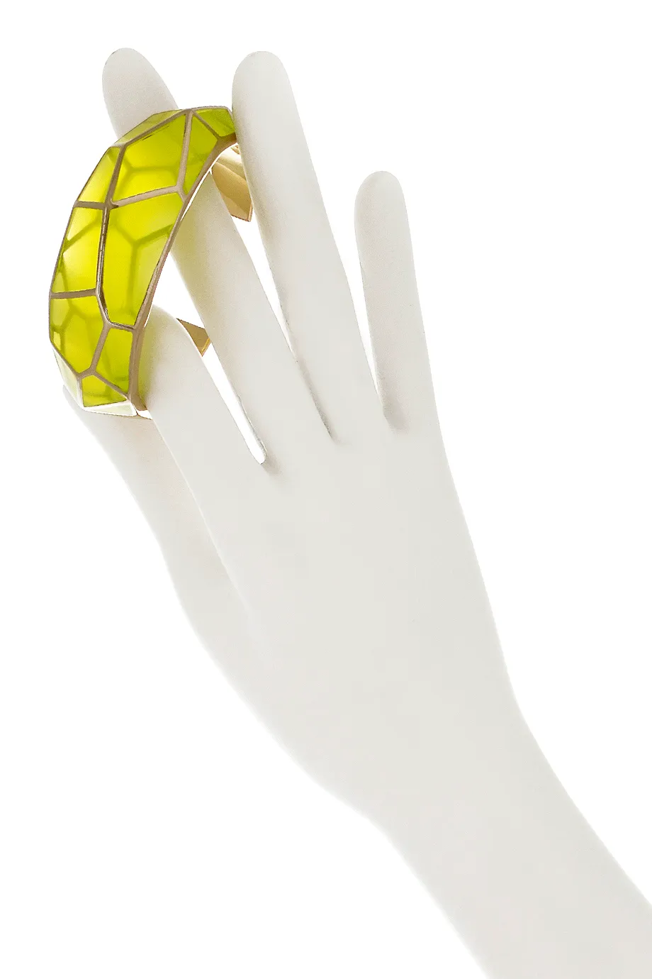 ISHARYA LOUVRE Neon Yellow Resin Cuff Bracelet