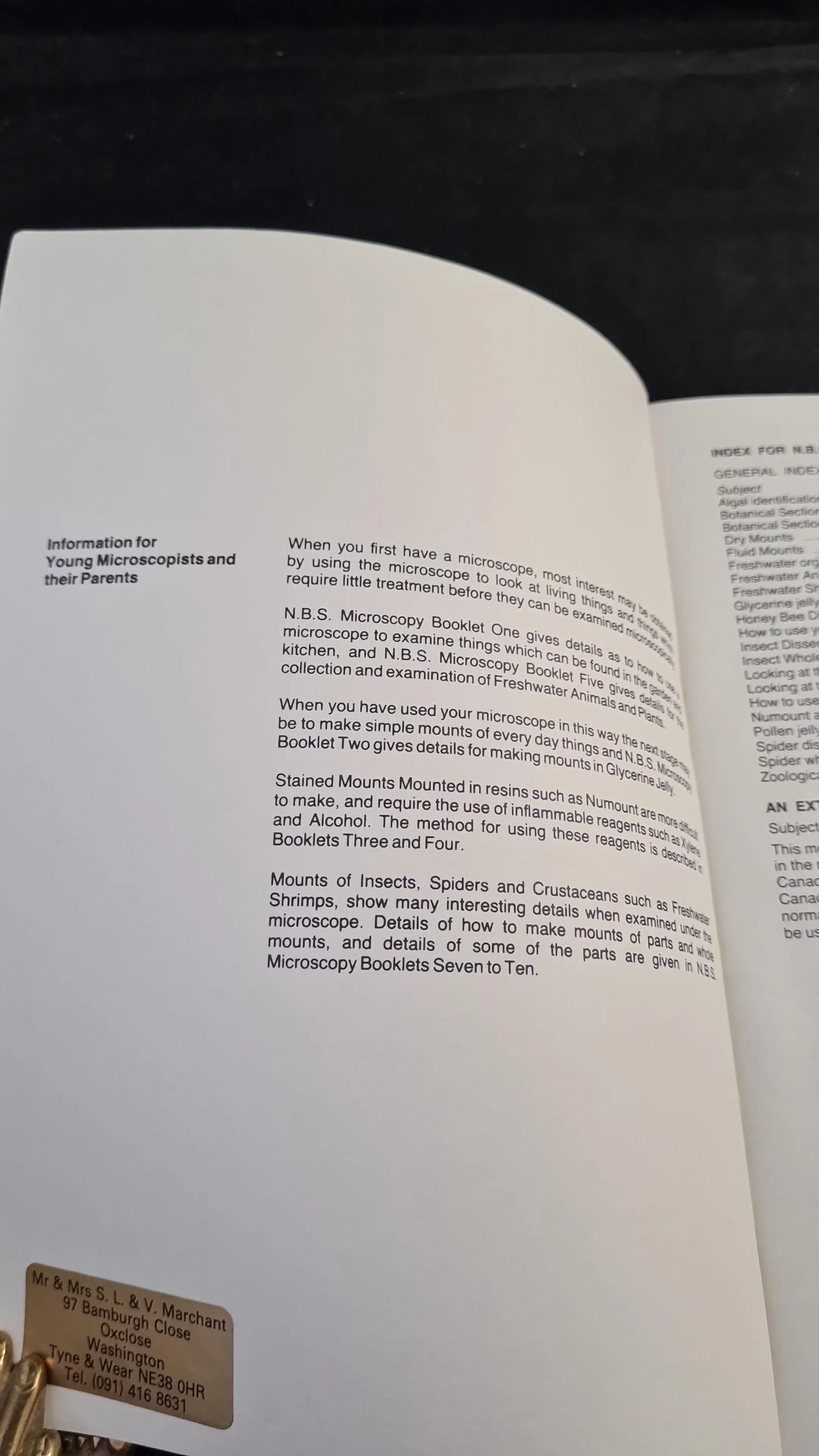 J Eric Marson - Practical Microscopy, Northern Biological Supplies, 1983