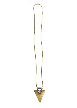 Jenny Bird Shield of Glory Necklace in Gold and Silver