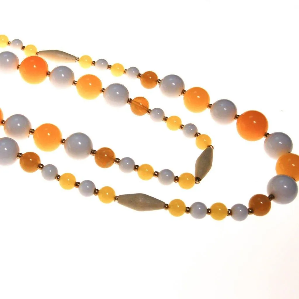 Joan Rivers Yellow and White Beaded Necklace
