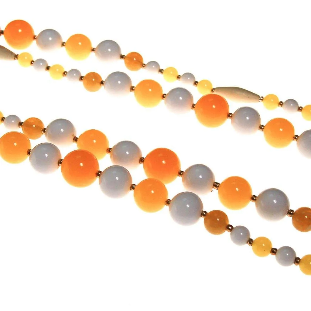Joan Rivers Yellow and White Beaded Necklace