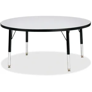 Jonti-Craft Berries Elementary Height Gray Top Color Edge Round Table
