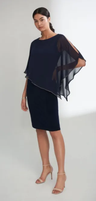 Joseph Ribkoff Chiffon Overlay Dress