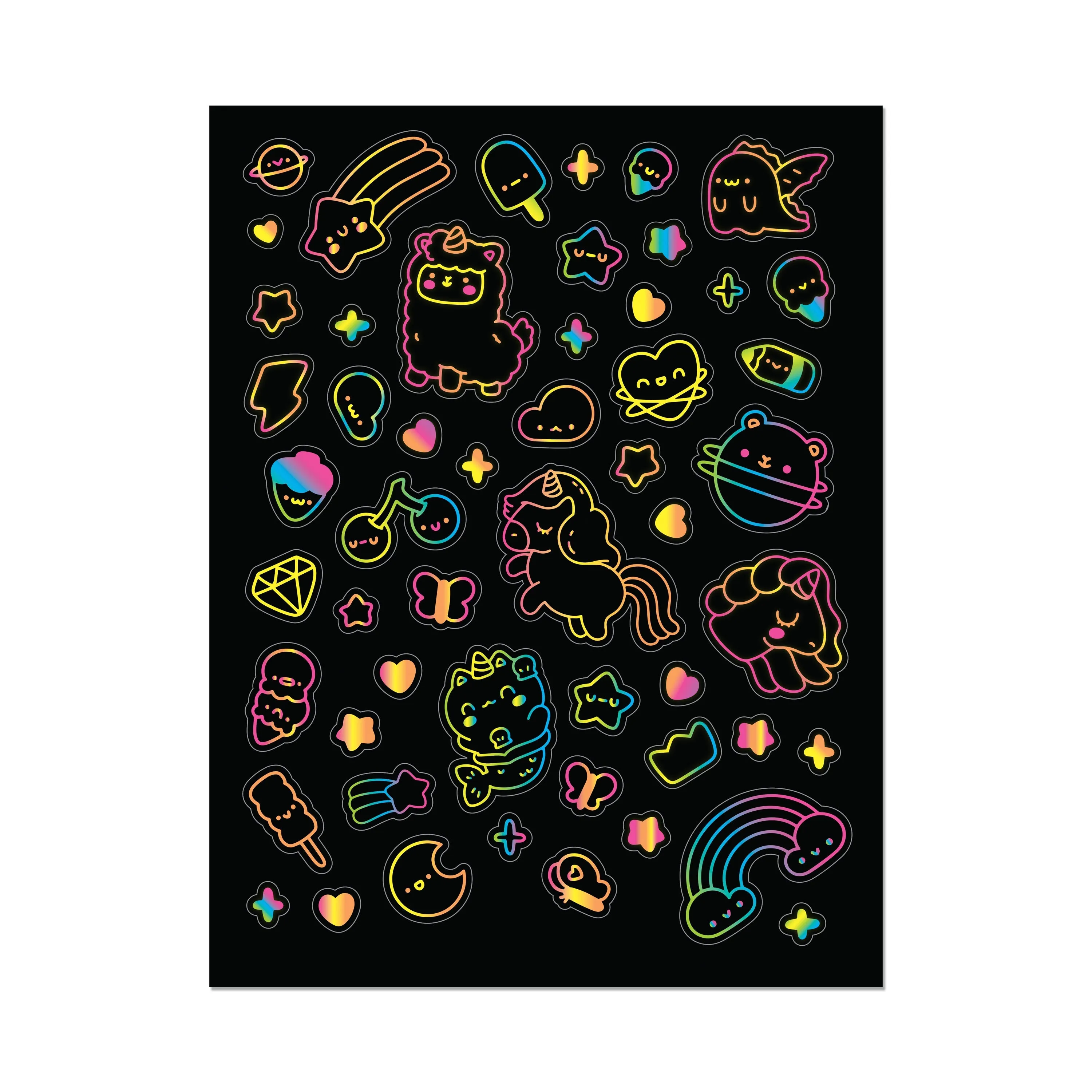 Kaleidoscope Sticker Colouring: Neon Dreams