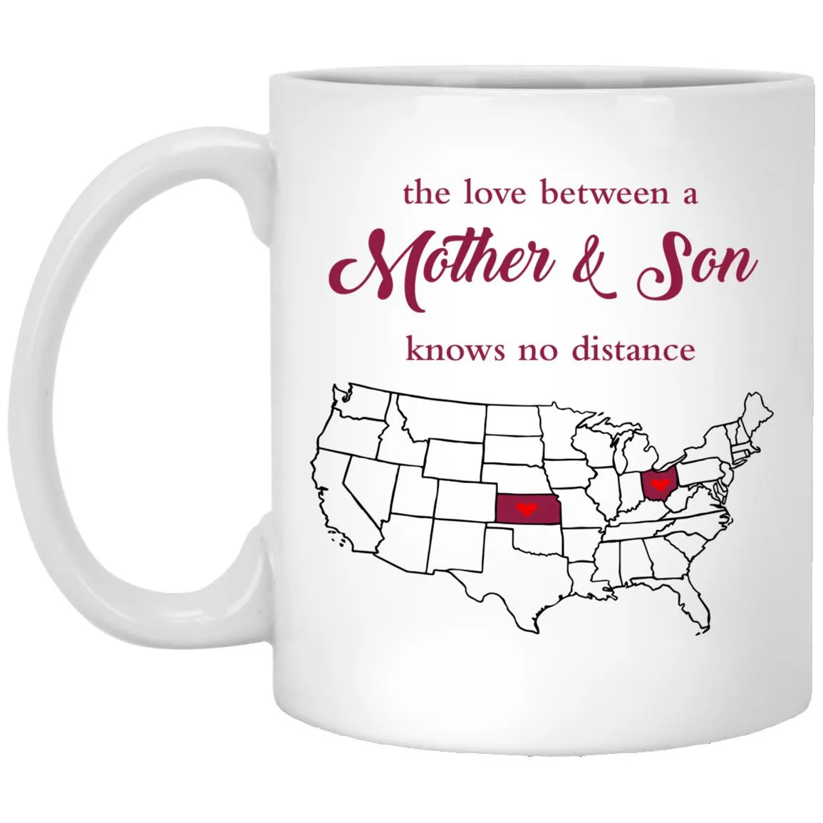 Kansas Ohio The Love Between Mother And Son Mug