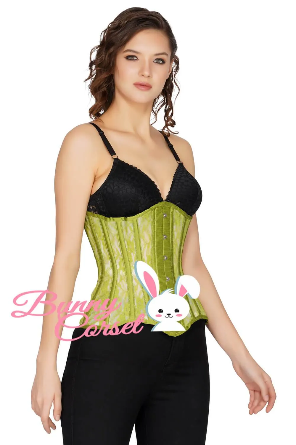 Kelsi Lace Overlay Mesh Corset