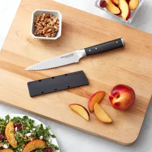 KitchenAid Gourmet Forged Serrated Utility Knife, 5.5-Inch, Black