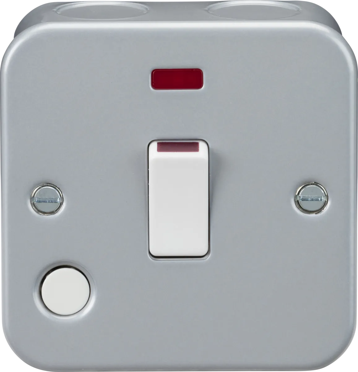 Knightsbridge M8341NF Metal Clad 20A 1G DP Switch with Neon & Flex Outlet