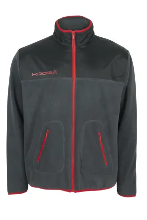 KOOGA MENS MICROFLEECE WITH OVERLAY RUGBY OFF FIELD JACKET CHARCOAL