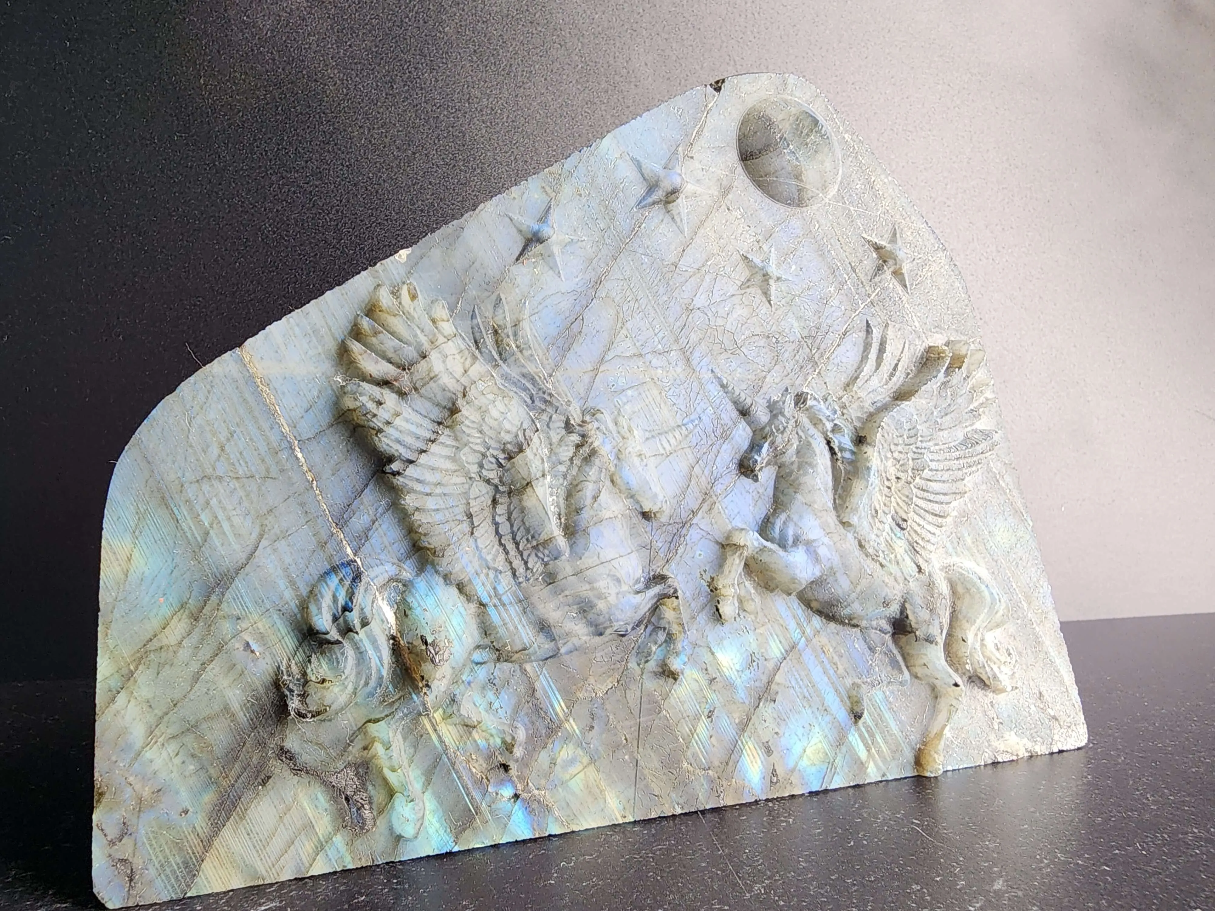 Labradorite Freeform Pegasus Carving