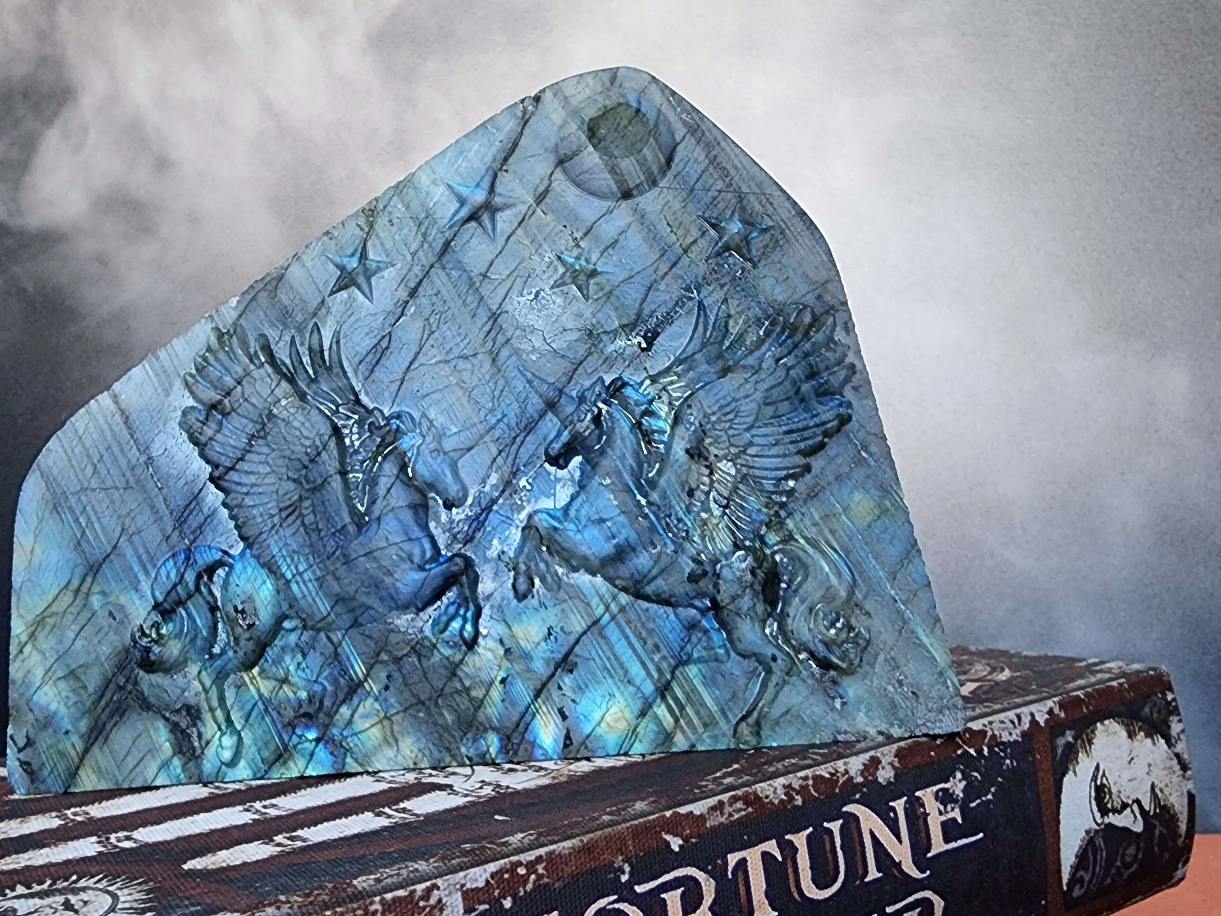 Labradorite Freeform Pegasus Carving