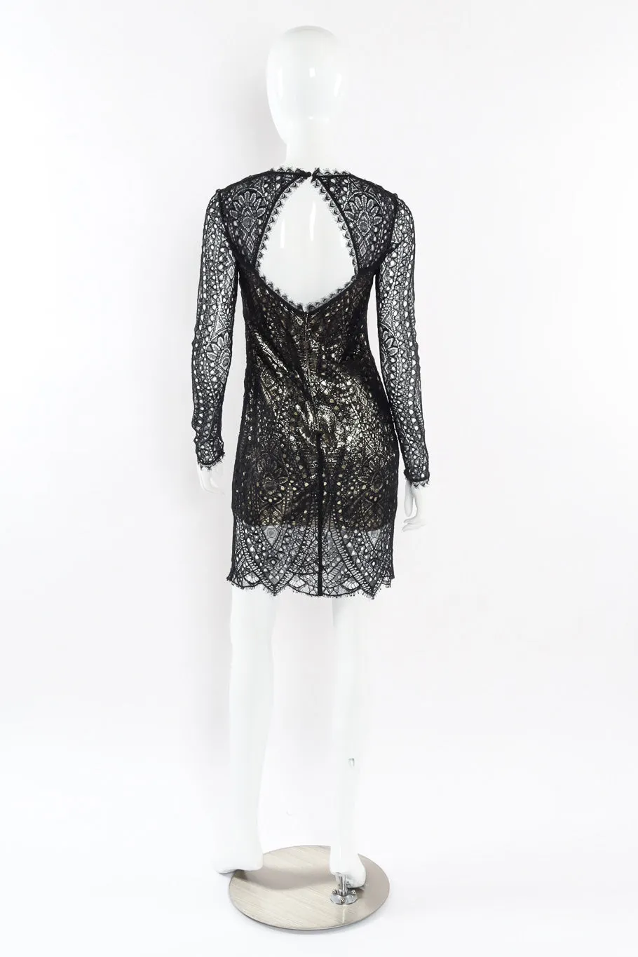 Lace Overlay Cocktail Dress