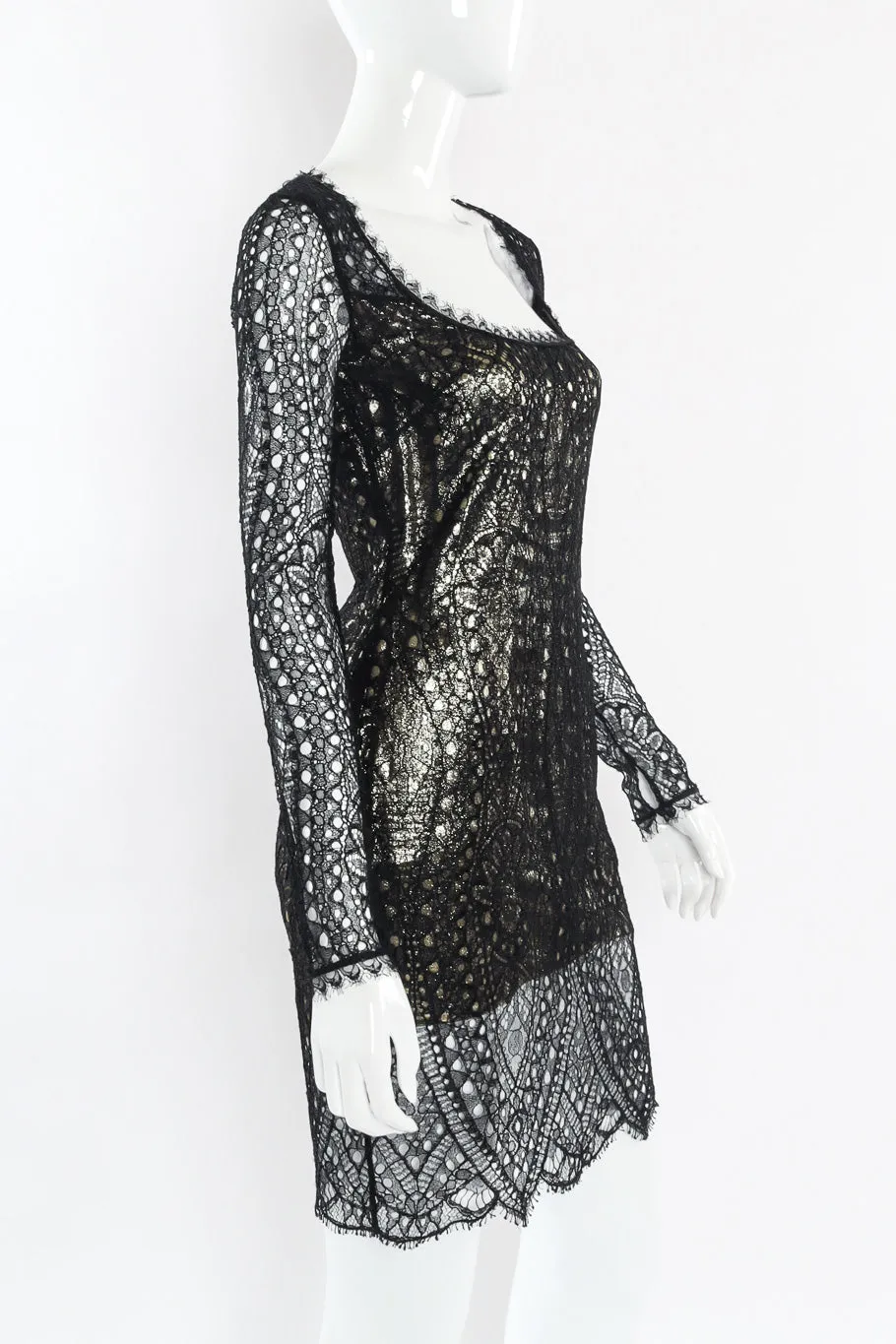 Lace Overlay Cocktail Dress
