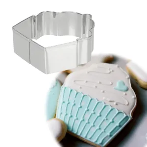 LARGE DECORATED CUPCAKE COOKIE CUTTER
