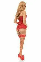 Lavish Red Lace Overbust Corset 