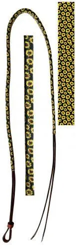 Leather over & under with leather sunflower print overlay
