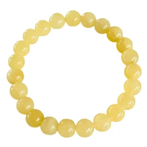 Lemon Jade Bracelet - 8mm Round
