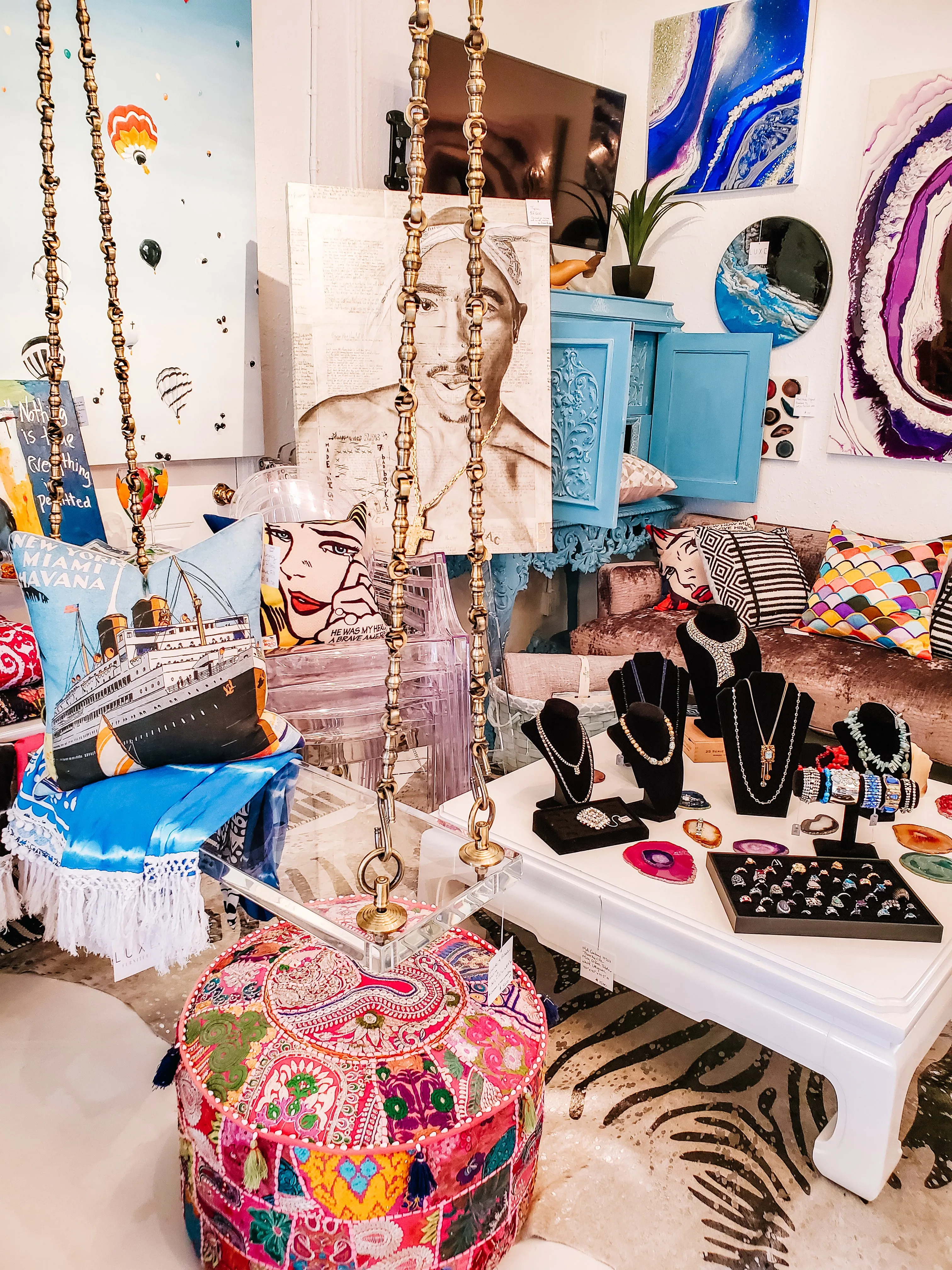 Leslie's Lucite & Brass Swing