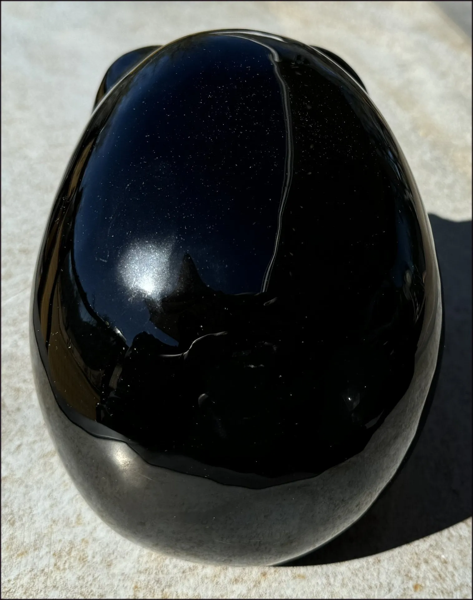 LifeSize BLACK OBSIDIAN Crystal Skull - Protection, Grounding - 10lbs 