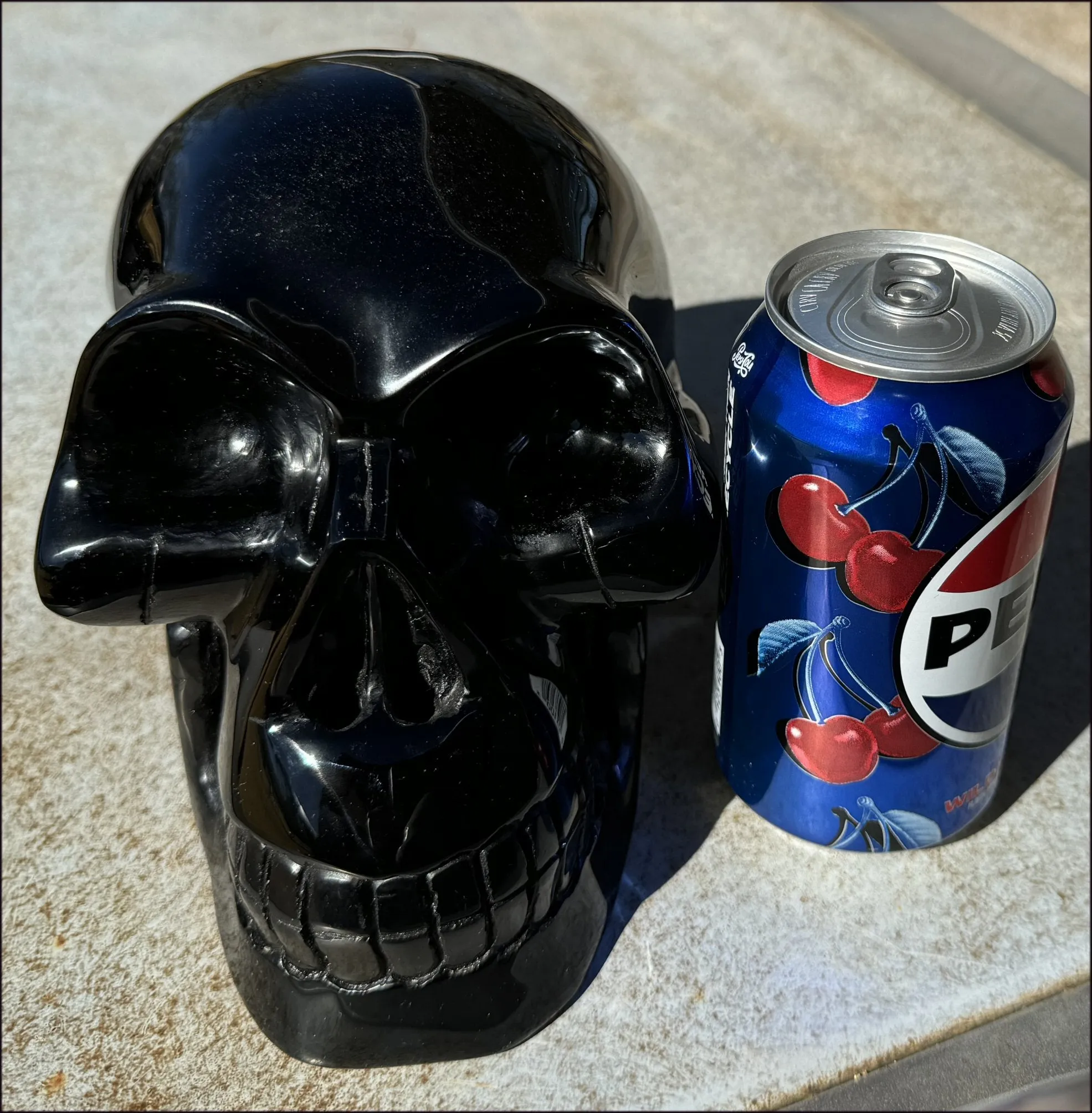 LifeSize BLACK OBSIDIAN Crystal Skull - Protection, Grounding - 10lbs 