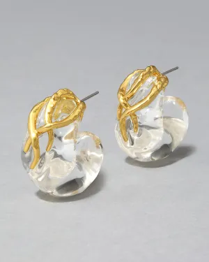 LIQUID VINE LUCITE SMALL HOOP EARRING