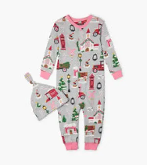 Little Blue House Pj's - Christmas Village - 12-18m