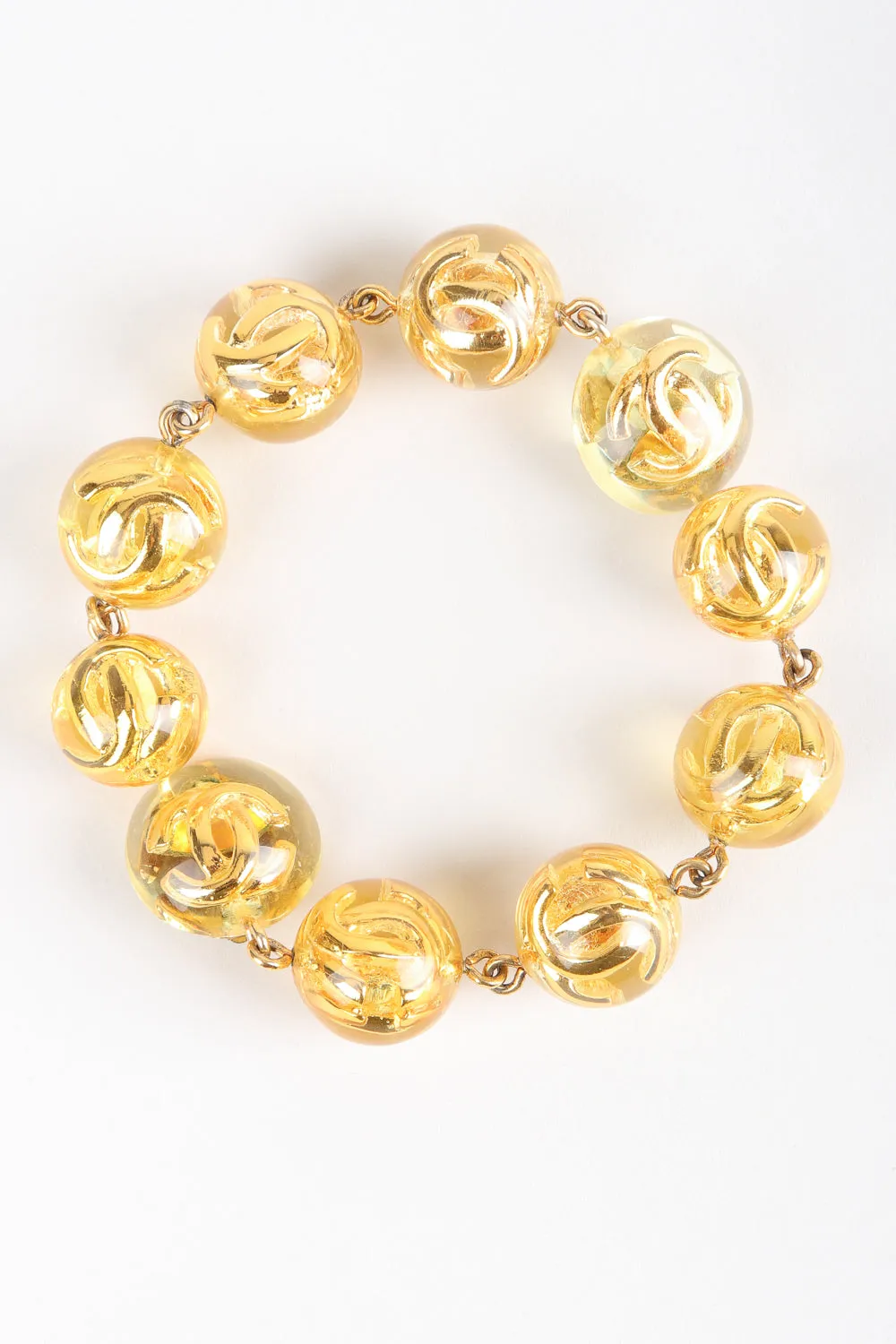 Logo Lucite CC Ball Drop Earrings