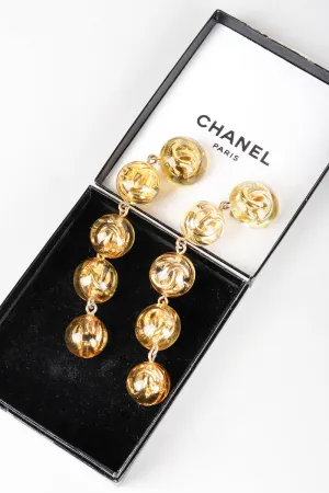 Logo Lucite CC Ball Drop Earrings