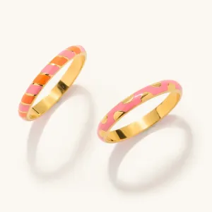 Lola Colorful Stackable Ring Set
