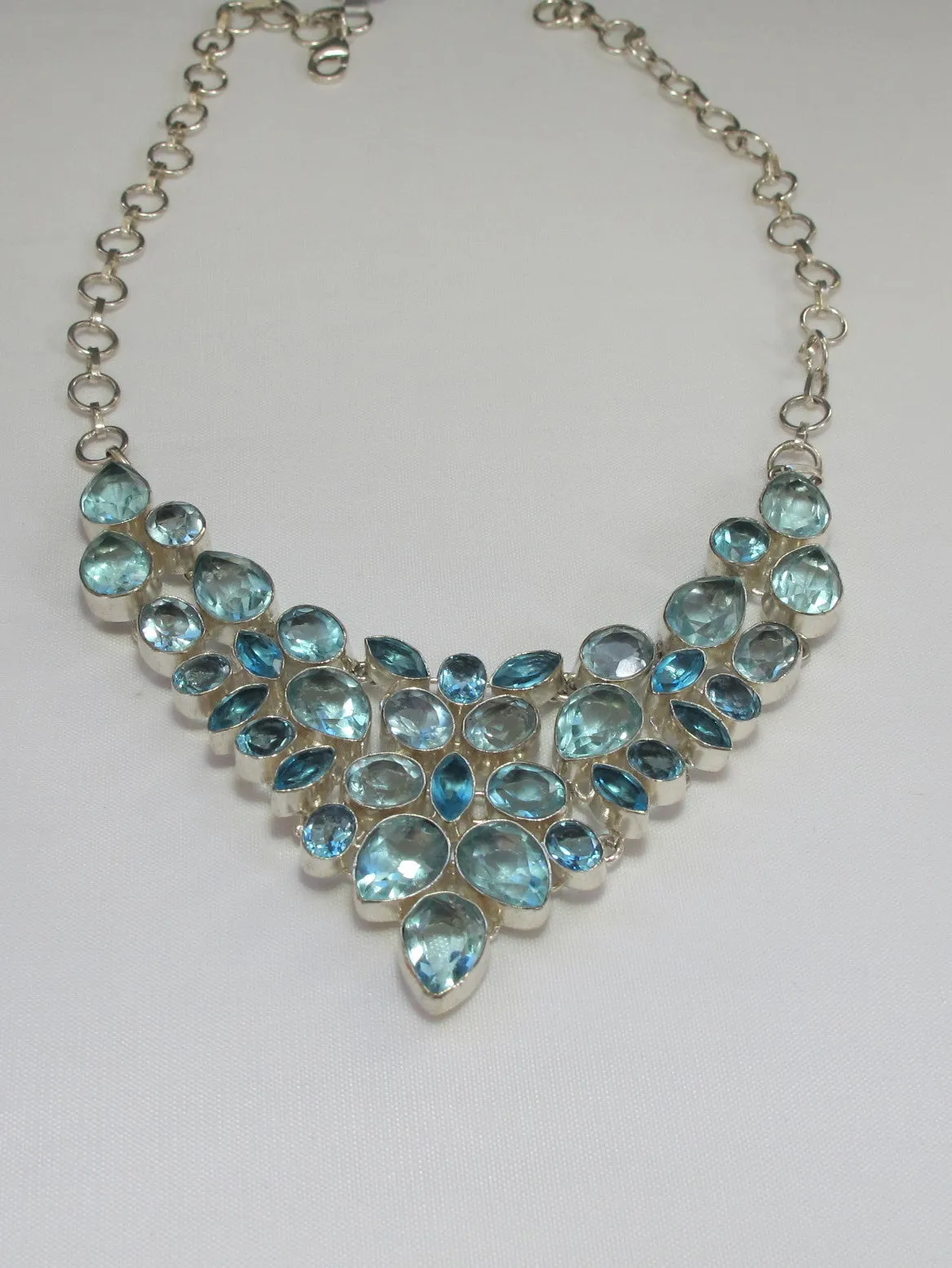*London and Swiss Blue Topaz Necklace