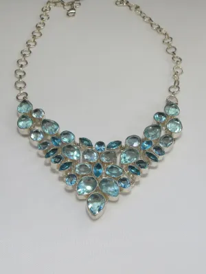 *London and Swiss Blue Topaz Necklace