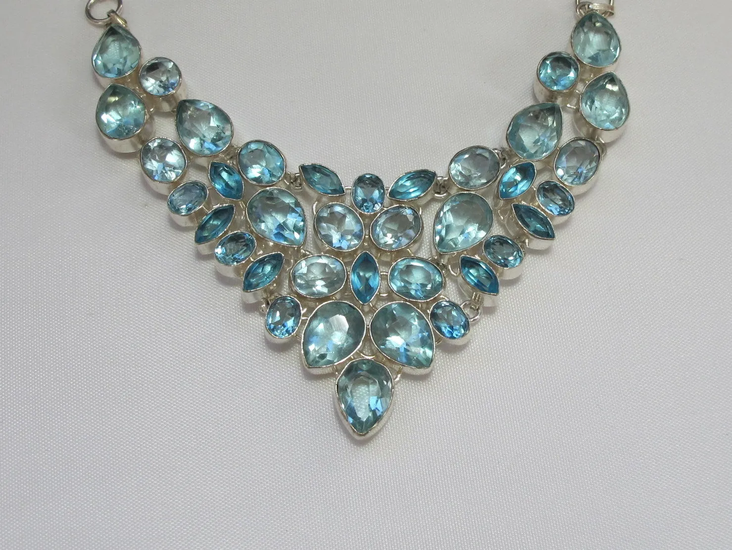*London and Swiss Blue Topaz Necklace