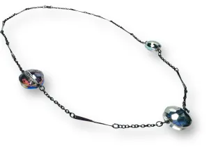 Long Triple Crystal Necklace