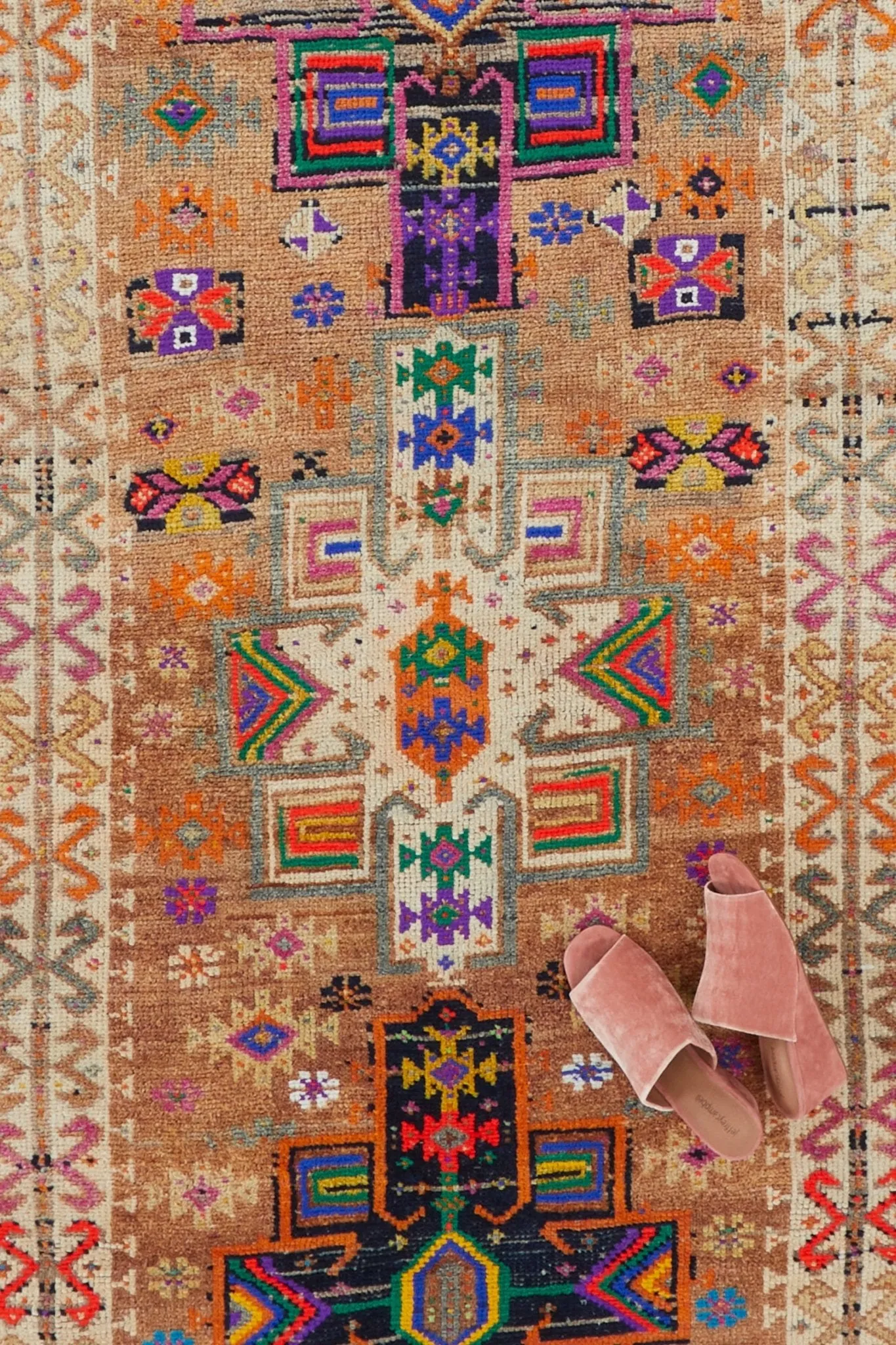 'Lottie' Vintage Turkish Runner Rug - 3'3" x 11'5"