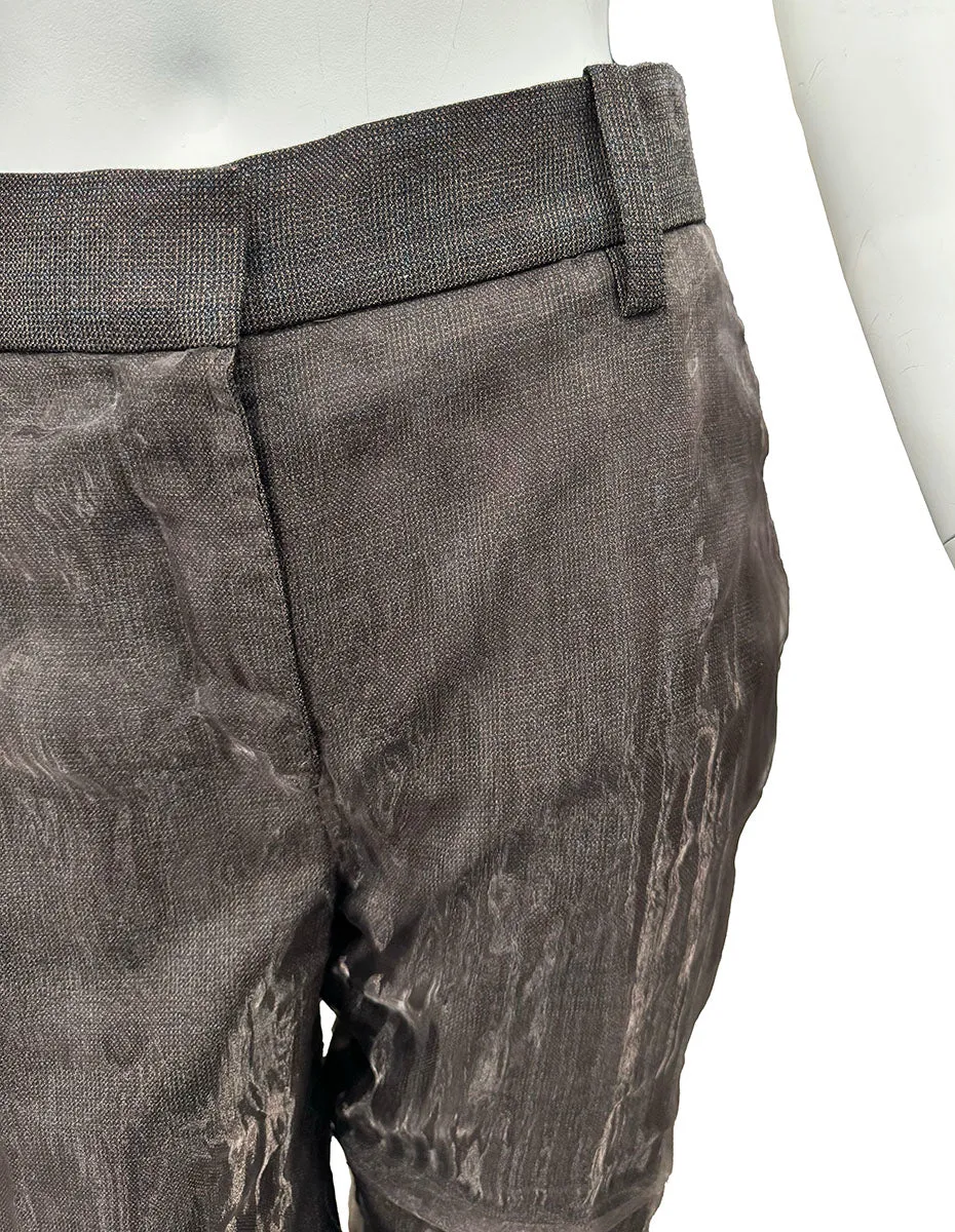 Louis Vuitton Plaid Pants with Silk/Chiffon Overlay - Size 4/6