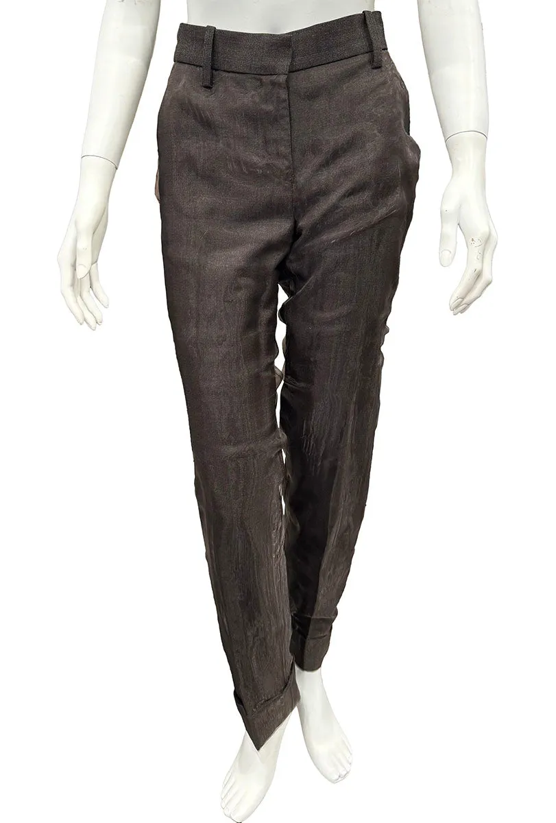 Louis Vuitton Plaid Pants with Silk/Chiffon Overlay - Size 4/6