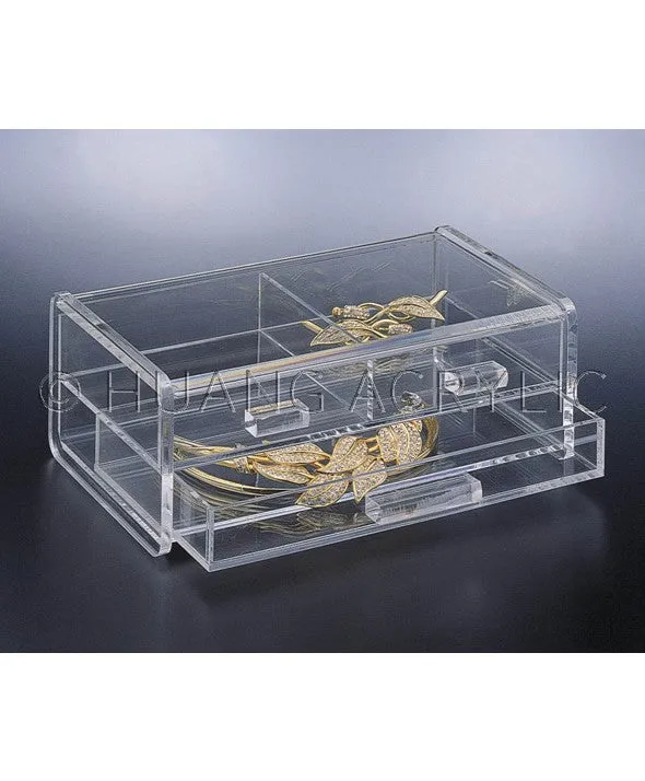 LUCITE 2-TIER JEWELRY BOX