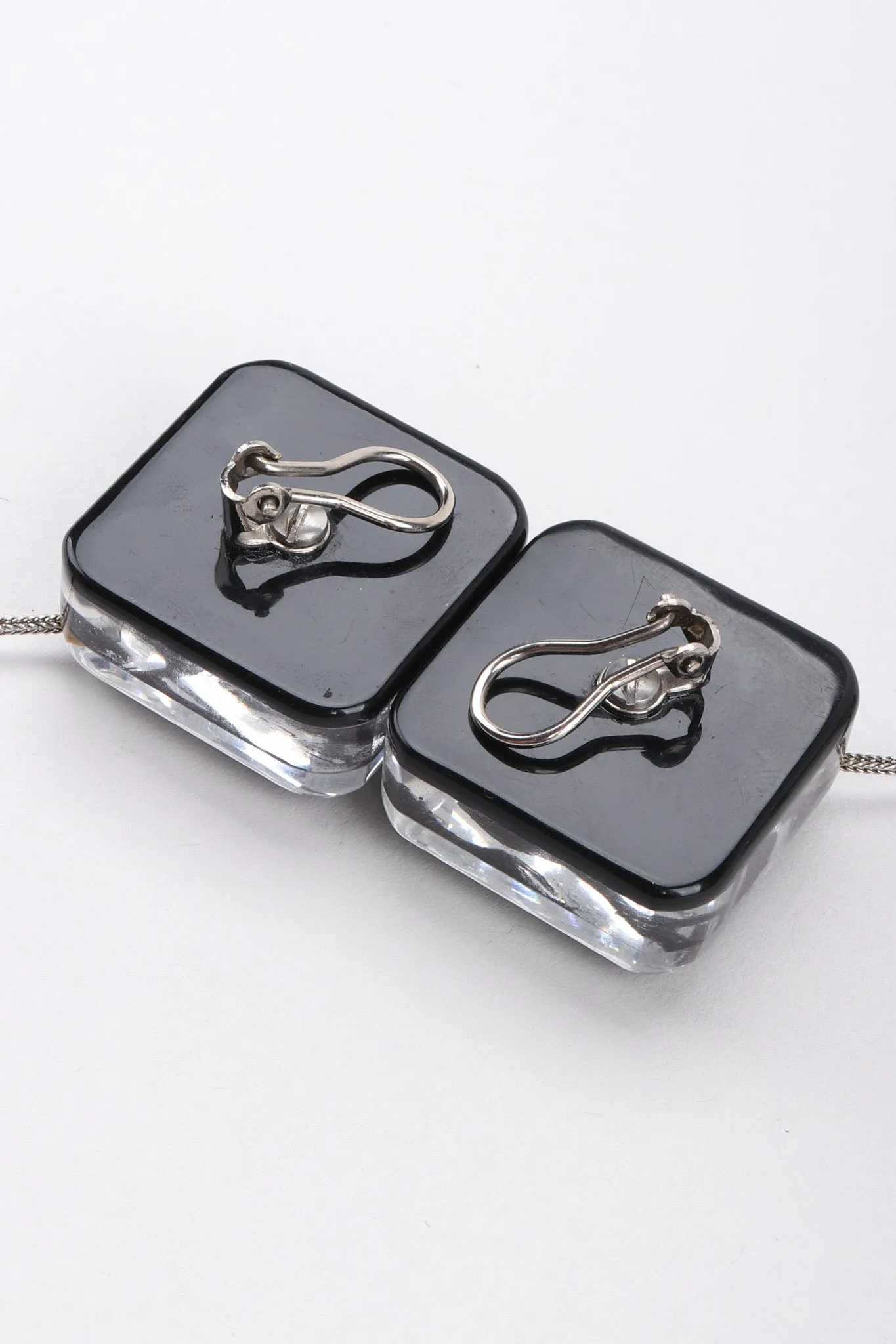 Lucite Cube Earrings