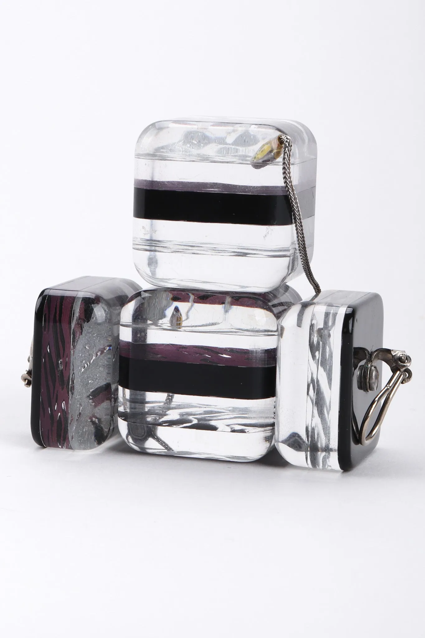 Lucite Cube Earrings