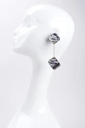 Lucite Cube Earrings