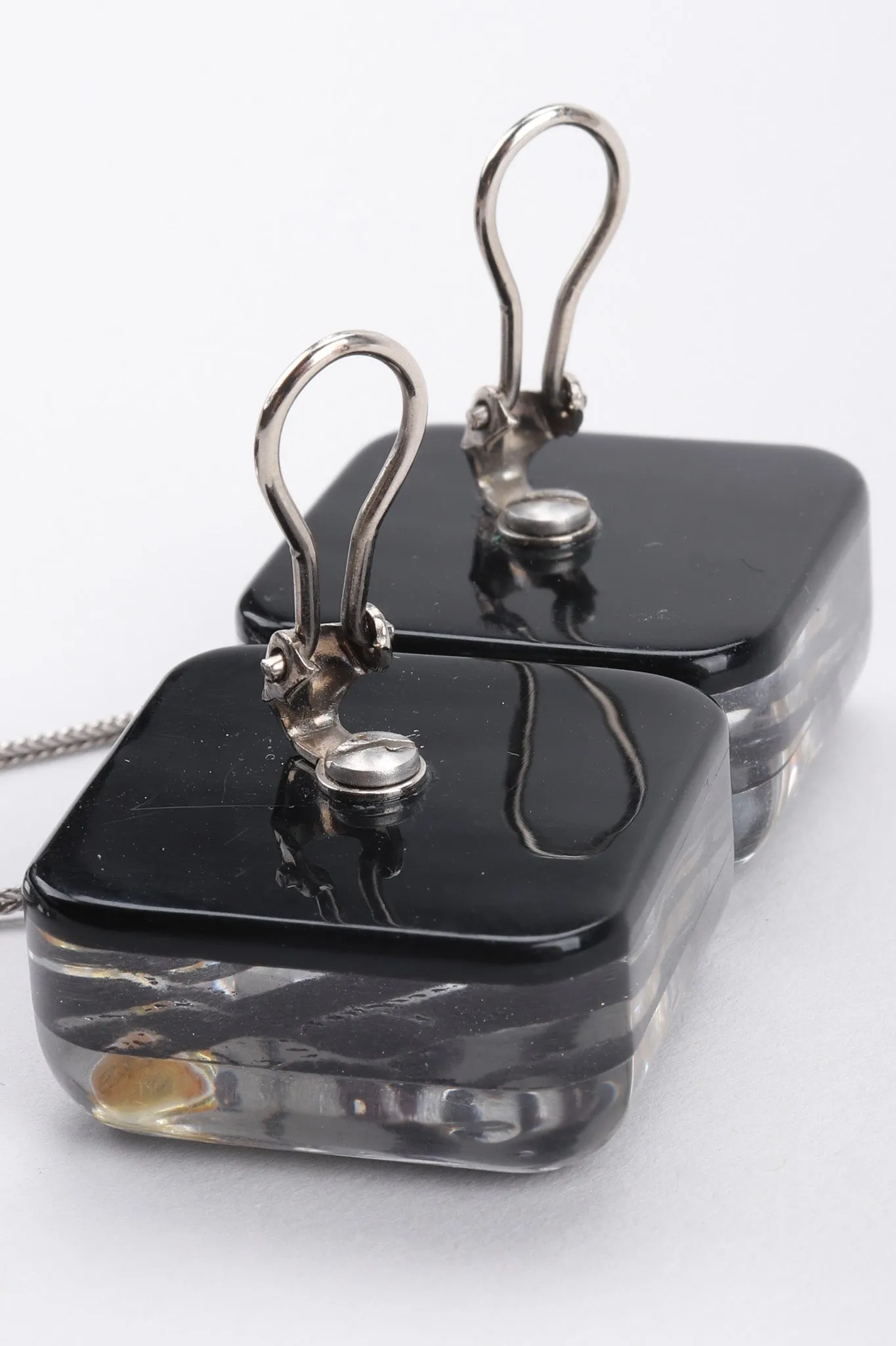 Lucite Cube Earrings