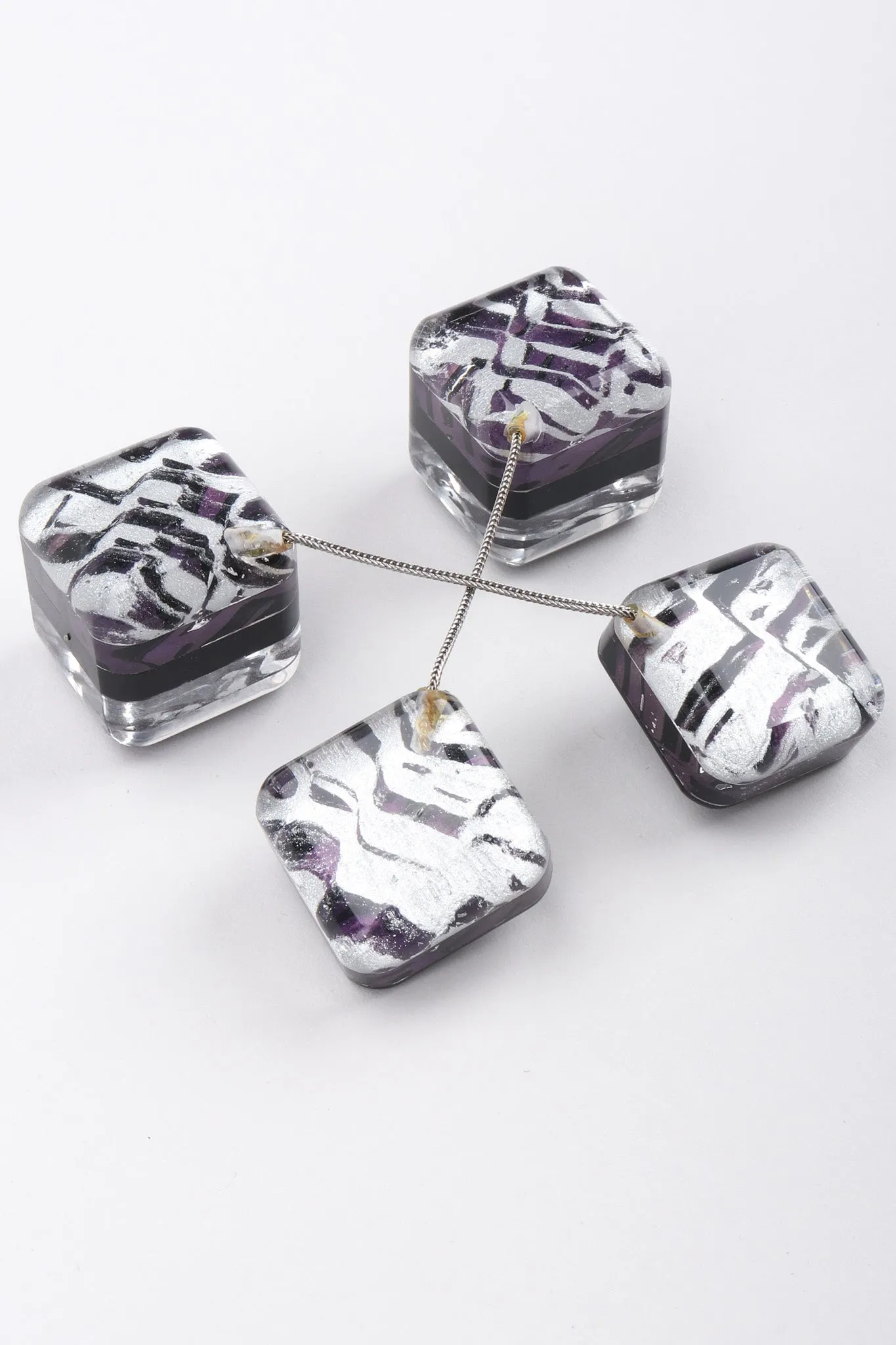 Lucite Cube Earrings