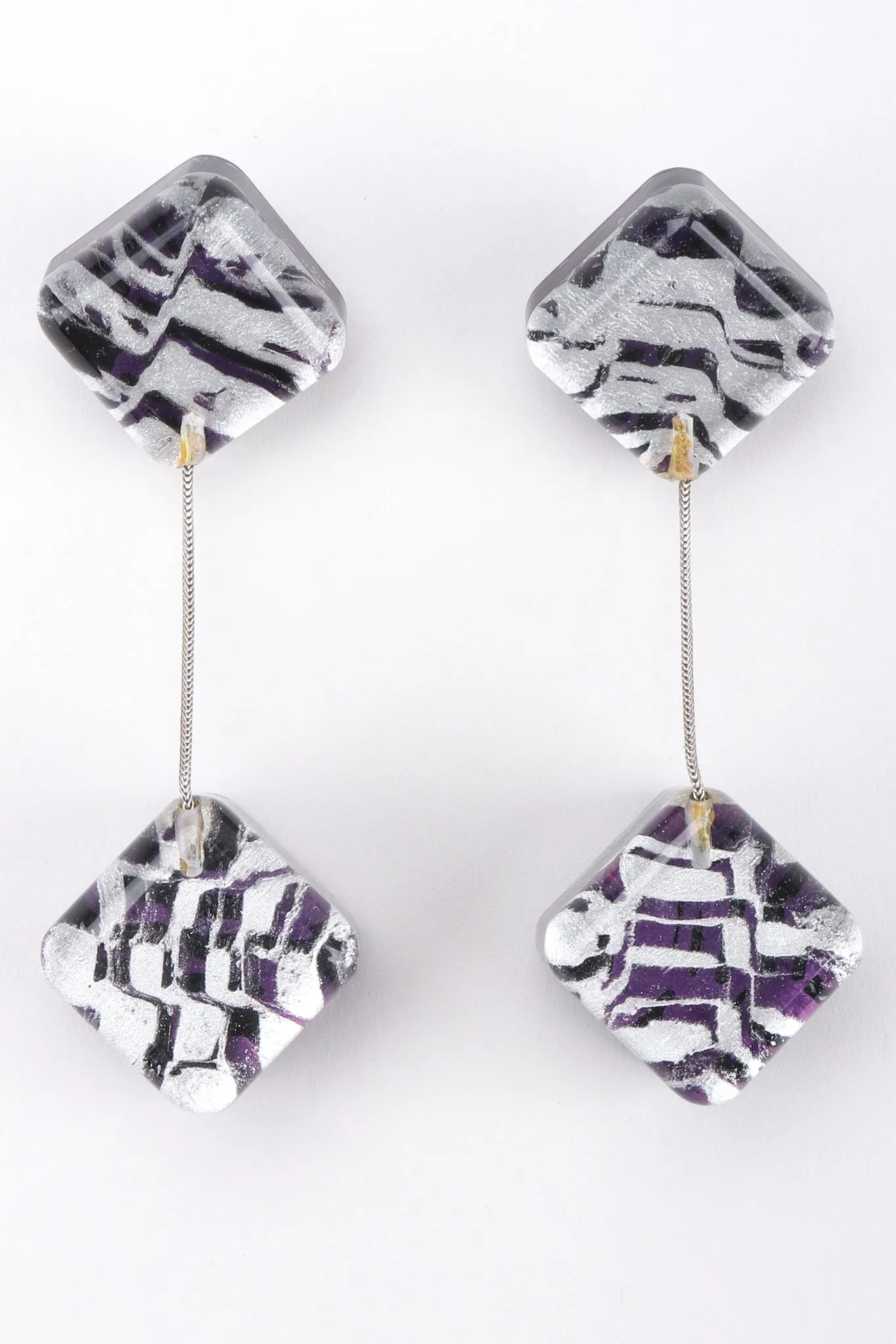 Lucite Cube Earrings