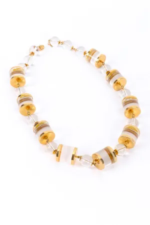 Lucite Cylinder Link Necklace