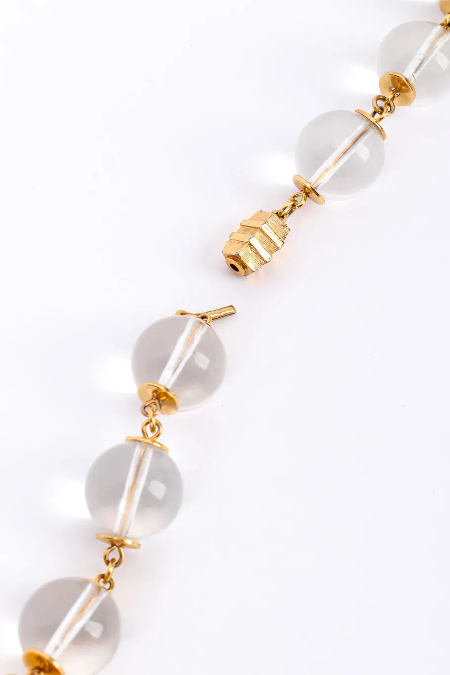 Lucite Cylinder Link Necklace